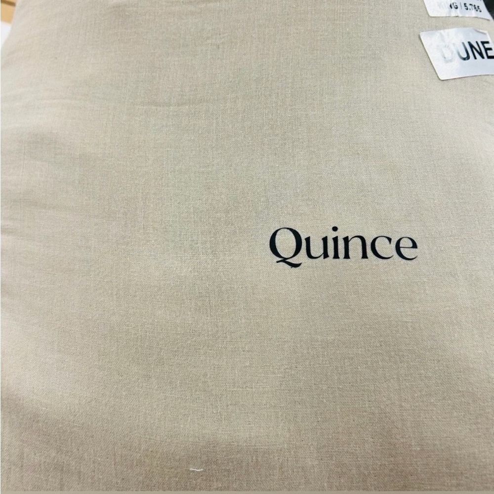 NWOT QUINCE Organic Airy Gauze Box Quilt Set King/Cal King Dune 8686 - Picture 4 of 7